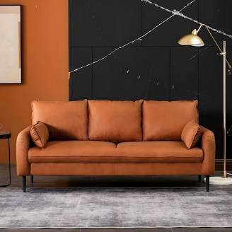 shopping Sofa Kulit Sintetis 3 Dudukan Minimalis